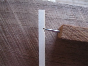 Blade showing angle of cut.